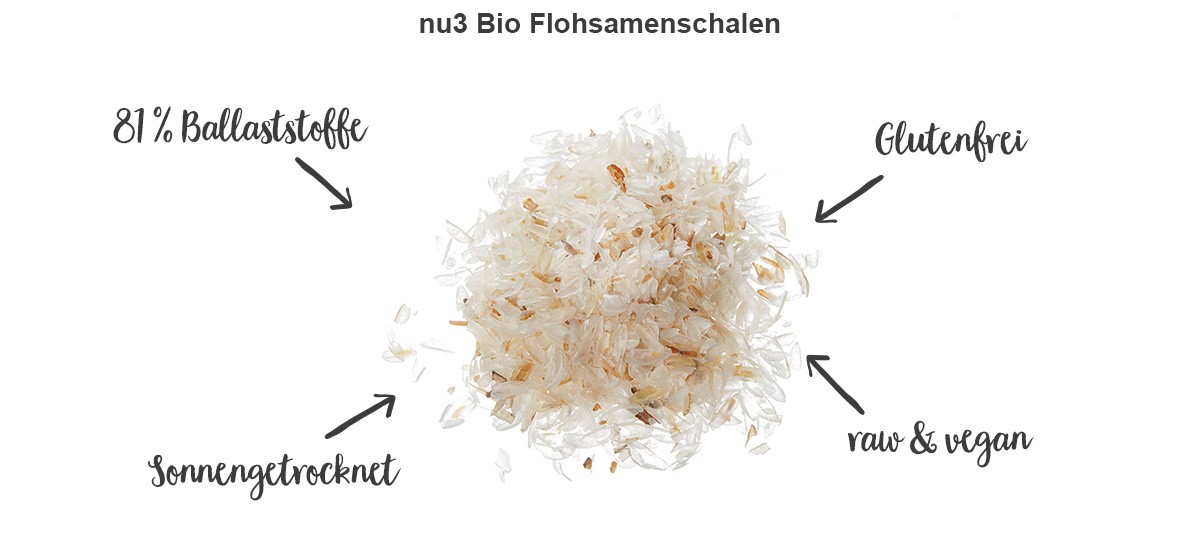 nu3 Bio Flohsamenschalen - Eigenschaften