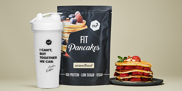 nu3 charity shaker e Fit pancake