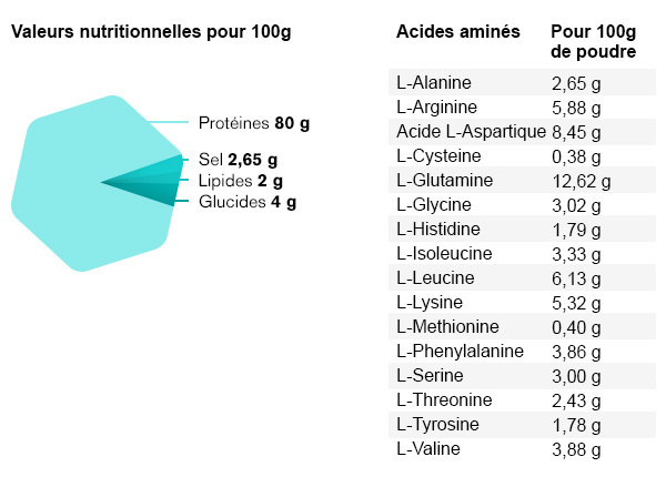 Protéine de pois : profil acides aminés
