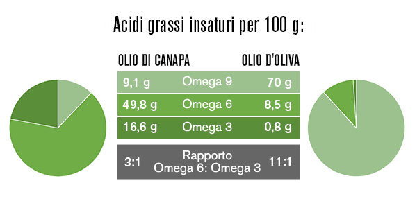 Olio di canapa a confronto