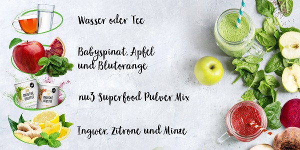 nu3 Bio Superfood Pulver Mix, Immunity - Rezept