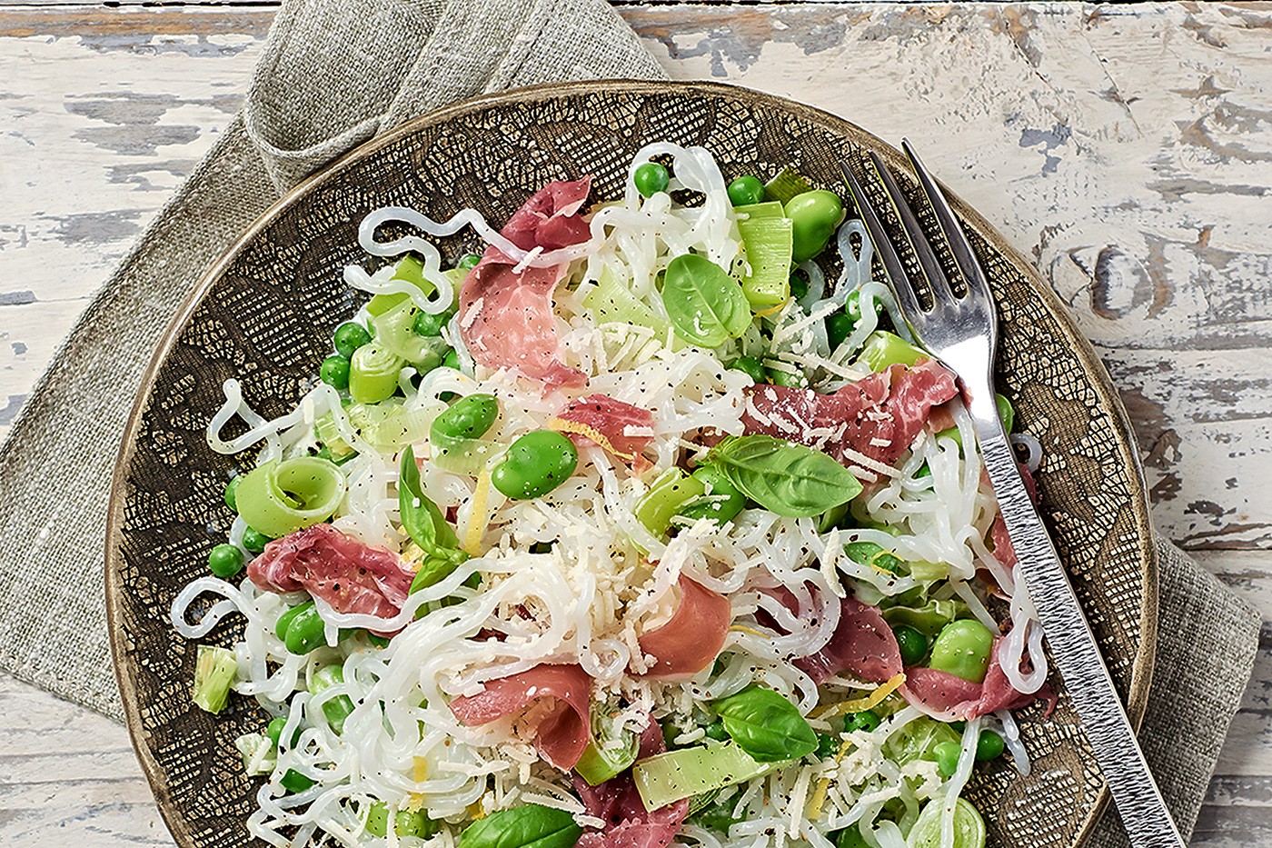 Spaghetti carbonara low carb & jambon de parme nu3 Kitchen